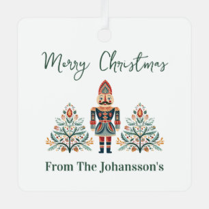 Scandinavische Notenkraker Aangepaste Naam Kerstmi Metalen Ornament