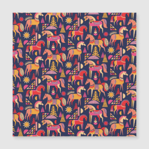 Scandinavische paarden: decoratief naadloos ontwer