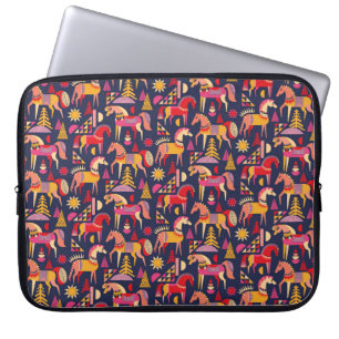 Scandinavische paarden hebben een naadloos ontwerp laptop sleeve