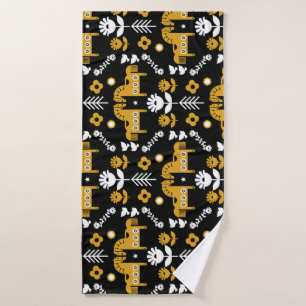 Scandinavische Paardenvolkskunst Badhanddoek