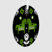 Scandinavische Paardenvolkskunst Ornament (voorkant)