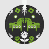 Scandinavische Paardenvolkskunst Ornament (achterkant)