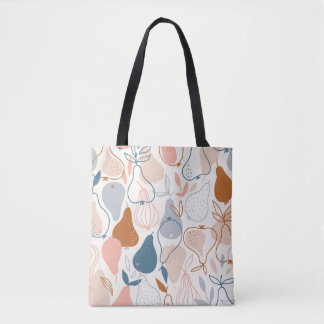 Scandinavische perenprint: fruitpatroon draagtas