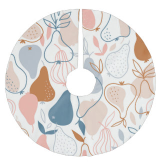 Scandinavische perenprint: fruitpatroon kerstboom rok