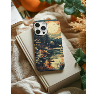 Scandinavische Retro Art berg huis iPhone 11 Hoesje