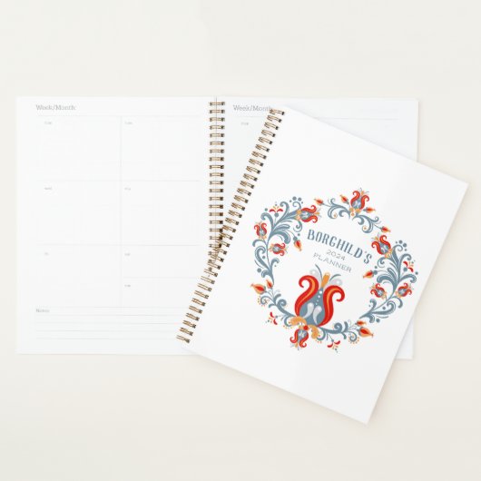 Scandinavische Rosemaling Folk Art Planner (Display)