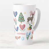 Scandinavische Scandinavische Mok kerstpatronen (Rechterhoek)