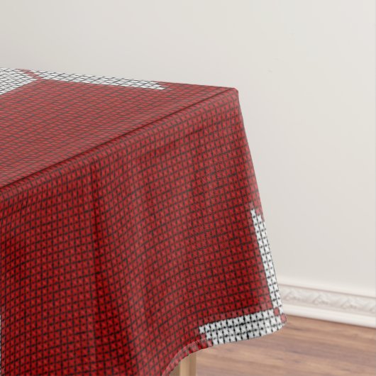 Scandinavische Snowflake Cross Stitch Table Cloth Tafelkleed (Voorbeeld)