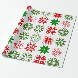 Scandinavische Snowflakes Cadeaupapier