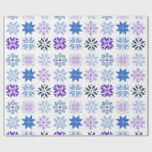 Scandinavische Snowflakes Cadeaupapier (Vlak)