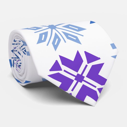 Scandinavische Snowflakes Stropdas (Opgerold)