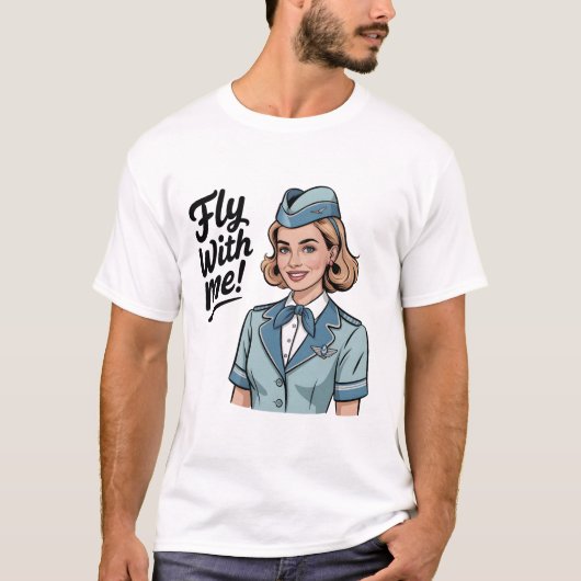 Scandinavische stewardess Basic T-Shirt (Voorkant)