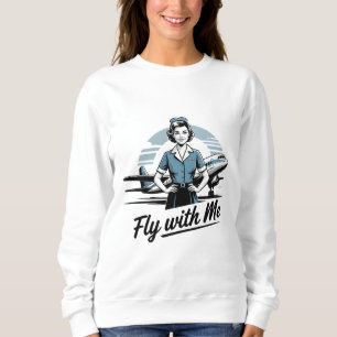 Scandinavische stewardess Dames Basic Sweatshirt