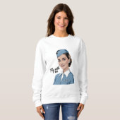 Scandinavische stewardess Dames Basic Sweatshirt (Voorkant volledig)