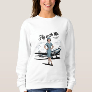 Scandinavische stewardess Dames Basic Sweatshirt