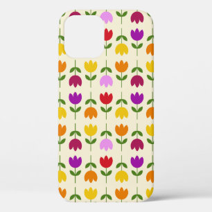 Scandinavische stijl Kleurrijk op CRM Bloempatroon iPhone 12 Pro Hoesje