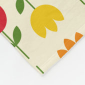 Scandinavische stijl Kleurrijk op CRM Bloempatroon Fleece Deken (Hoek)