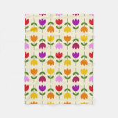 Scandinavische stijl Kleurrijk op CRM Bloempatroon Fleece Deken (Voorkant)