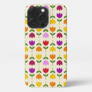 Scandinavische stijl Kleurrijk op CRM Bloempatroon iPhone 13 Pro Hoesje