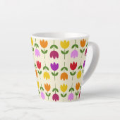 Scandinavische stijl Kleurrijk op CRM Bloempatroon Latte Mok (Rechterhoek)