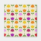 Scandinavische stijl Kleurrijk op CRM Bloempatroon Magneet (Voorkant)
