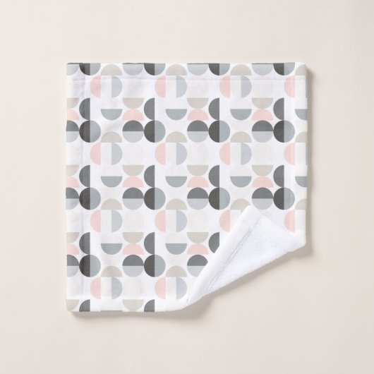 Scandinavische stijl Semi-Circle Pattern Bad Handdoek (Wasdoekje)