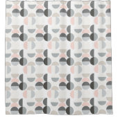 Scandinavische stijl Semi-Circle Pattern Douchegordijn (Voorkant)