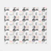 Scandinavische stijl Semi-Circle Pattern Fleece Deken (Voorkant (Horizontaal))