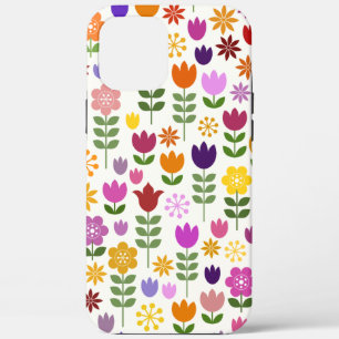 Scandinavische stijlbloemen Big Pattern Hoesje-Mat iPhone 12 Pro Max Hoesje