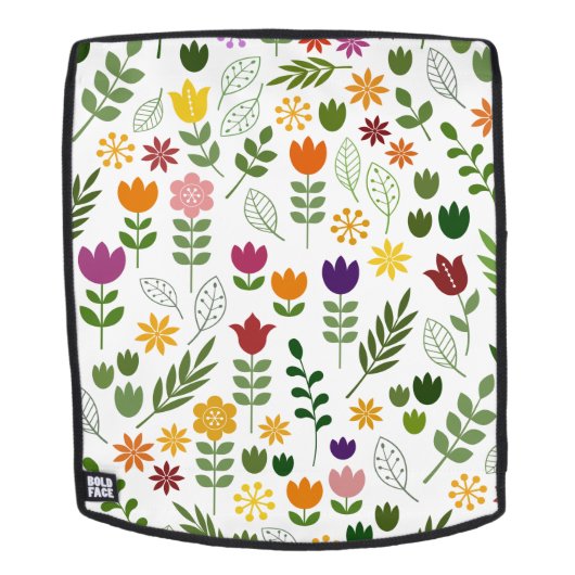 Scandinavische stijlflora en fauna Big Pattern Rugtassen (Verwijderbaar gezicht)