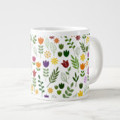 Scandinavische stijlflora en fauna extra grote beker (Voorkant rechts)