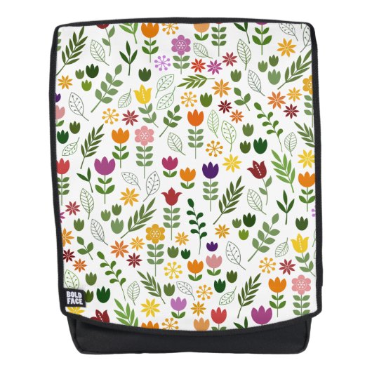 Scandinavische stijlflora en fauna rugtassen (Voorkant)