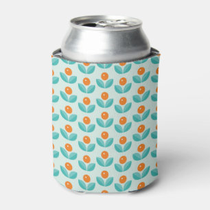 Scandinavische stijlgeometrisch Oranje patroon Blikjeskoeler