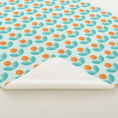 Scandinavische stijlgeometrisch Oranje patroon Sherpa Deken (3/4)