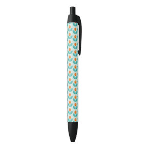Scandinavische stijlgeometrisch Oranje patroon Zwarte Inkt Pen