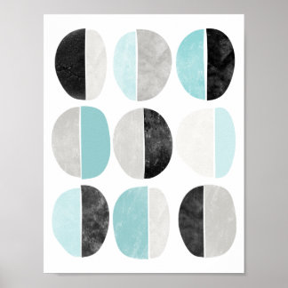 Scandinavische stijlgeometrische poster afdrukken
