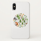 Scandinavische stijlillustraties Circle Case-Mate iPhone Case (Achterkant)