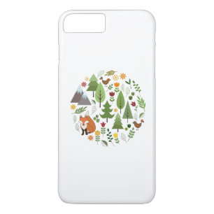 Scandinavische stijlillustraties Circle iPhone 8 Plus / 7 Plus Hoesje