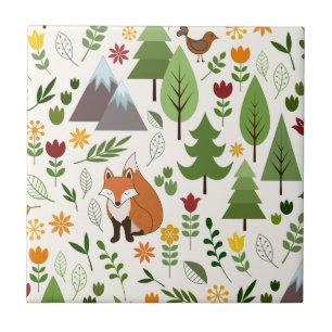 Scandinavische stijlillustraties op Cream Tegeltje