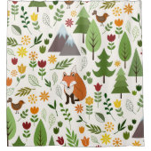 Scandinavische stijlillustraties op Crm Lg Pattern Douchegordijn (Voorkant)