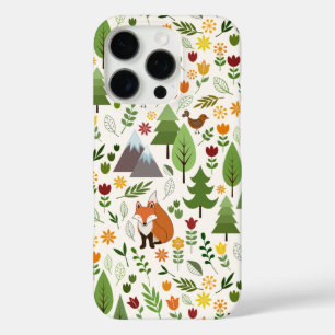 Scandinavische stijlillustraties op het Cream Patt iPhone 16 Pro Hoesje