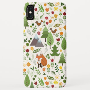 Scandinavische stijlillustraties op het Cream Patt iPhone XS Max Hoesje