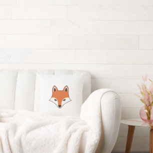 Scandinavische stijlvolle Cartoon Fox Face Kussen