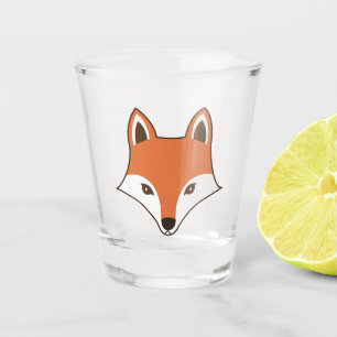 Scandinavische stijlvolle Cartoon Fox Face Shot Glas