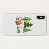Scandinavische Style Fox Flowers Trees Illustratie Case-Mate iPhone Case (Achterkant (horizontaal))