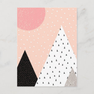 Scandinavische Style Mountain Peak Briefkaart