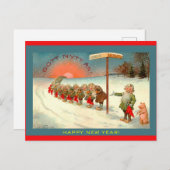  Scandinavische Tomte Happy Nieuwjaar Afbeelding Briefkaart (Voorkant / Achterkant)