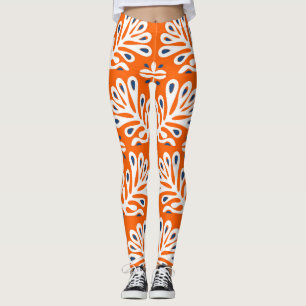 Scandinavische traditie: etnisch bloemmozaïek. leggings