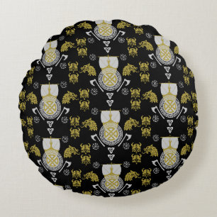 Scandinavische Viking Noormannen Home Decor Rond Kussen