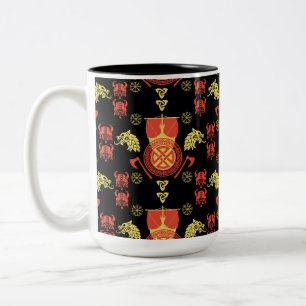 Scandinavische Viking Noormannen Home Decor Tweekleurige Koffiemok